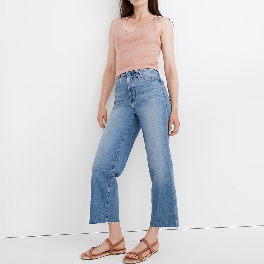 The Perfect Vintage Wide-Leg Crop Jean in Catlin Wash
